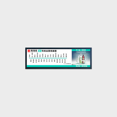 28.6 Inci Spesial Tipe TFT Tampilan Dengan 1920 * 540 Dukungan Outdoor Bus Station Machine