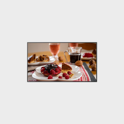 43 Inch Four-sided LCD Advertising Board 1000nits 0-50°C Fungsi Tampilan