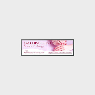 37.6 Inch Bar Type Display Screen Dual-sided Application Bus Station Outdoor Solution