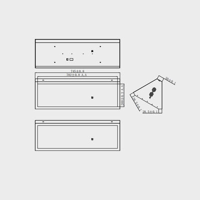 28.6 Inch Bar Type Display Layar sisi ganda Solusi Mesin Selesai