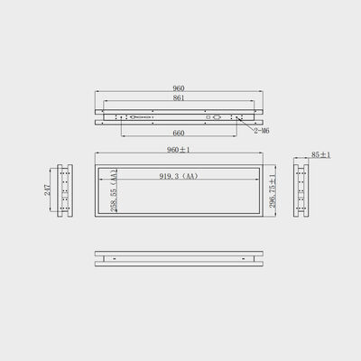 37.6 Inch Bar Type Display Screen Dual-sided Application Bus Station Outdoor Solution