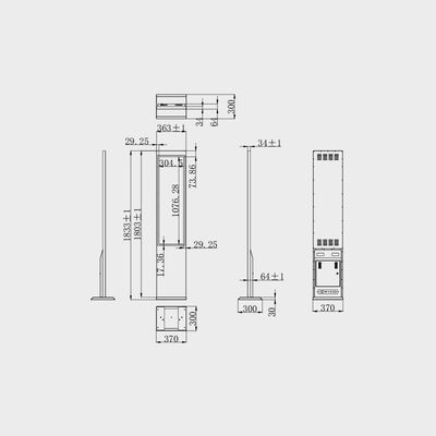 43.9 Inch Bar Type TFT Display Mesin HMI Komersial Display Dukungan Mall