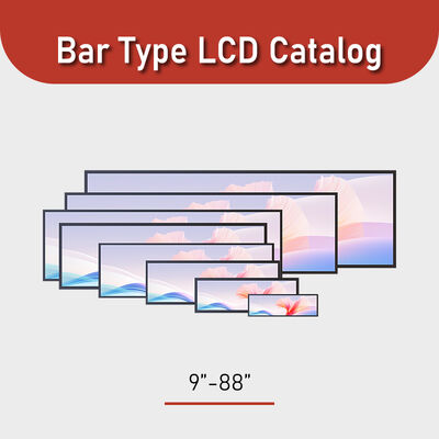 Tampilan LCD Tipe Bar Cerah Tinggi dalam 9-88 "Ukuran Panel dan 500-2500 Tipe Cerah