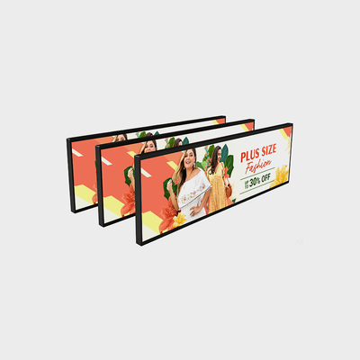 Iklan LCD Tampilan Tipe Bar 37 inci Dengan Desain Ramping Cangkang Logam Penuh
