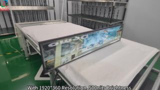 Layar LCD Tipe Batang 48,5 inci 1920*360 V-per-Satu 500nits
